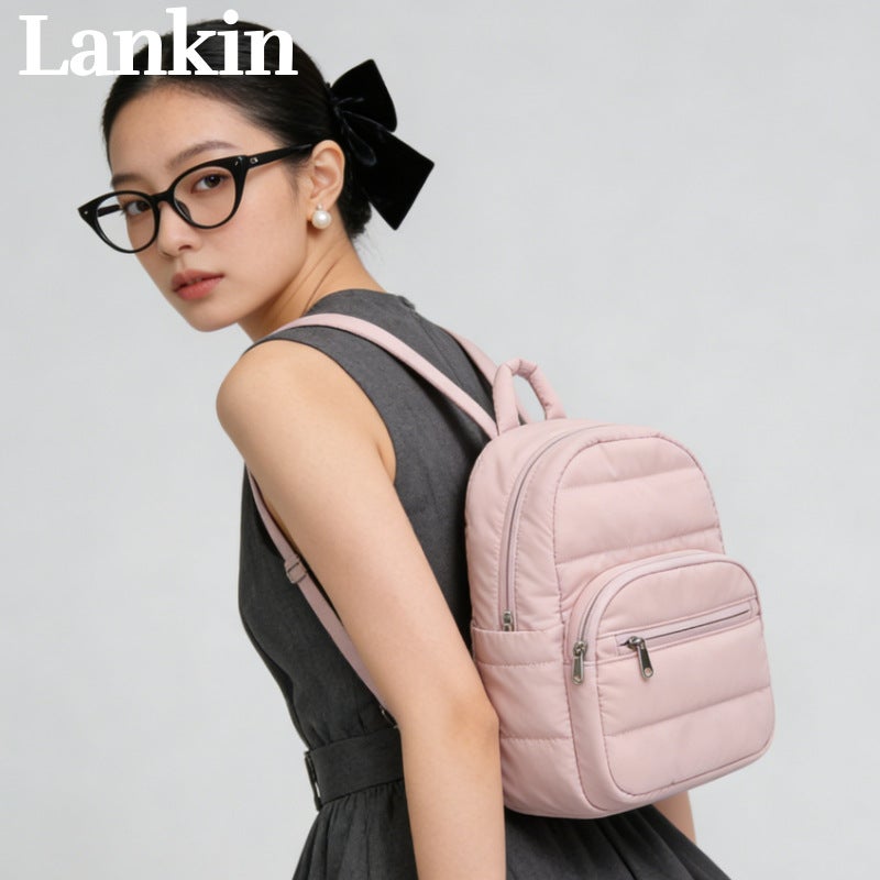 Lightweight Waterproof Nylon Quilted Down Mini Women's Tote Bag - Image 2