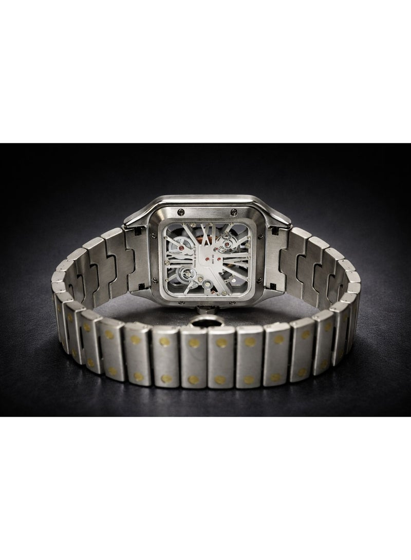 TOMRICH Royal Skeleton Men’s Watch Stainless Steel Dual Tone Square Dial Luxury Mechanical Wrist Watch TR1005M - Image 5