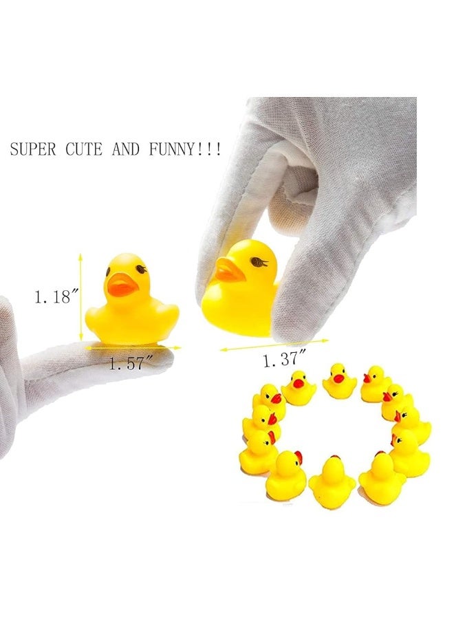 SOHAPY 100Pcs Mini Yellow Rubber Ducks Tiny Baby Shower Rubber Ducks, Squeak Fun Baby Yellow Rubber Bath Toy Float Fun Decorations for Shower Birthday Party Favors Cupcake Carnival Game Gift (100Pcs) - Image 5