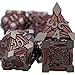 ORIFANTOU 7PCS Metal DND Dice Set with Box Debris RPG Red D and D Dice for use with DD Tabletop Games Role Playing Game Polyhedral Dice Set D20 D12 D10 D8 D6 D4 - Image 4