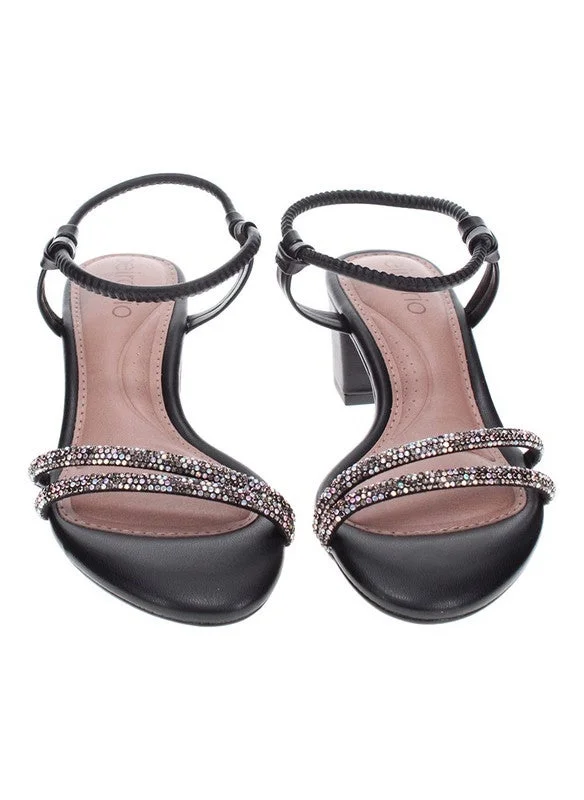 Beira Rio Mid Heels Sandals for Women – Sling Back Heel Sandals for Girls with Ankle Strap