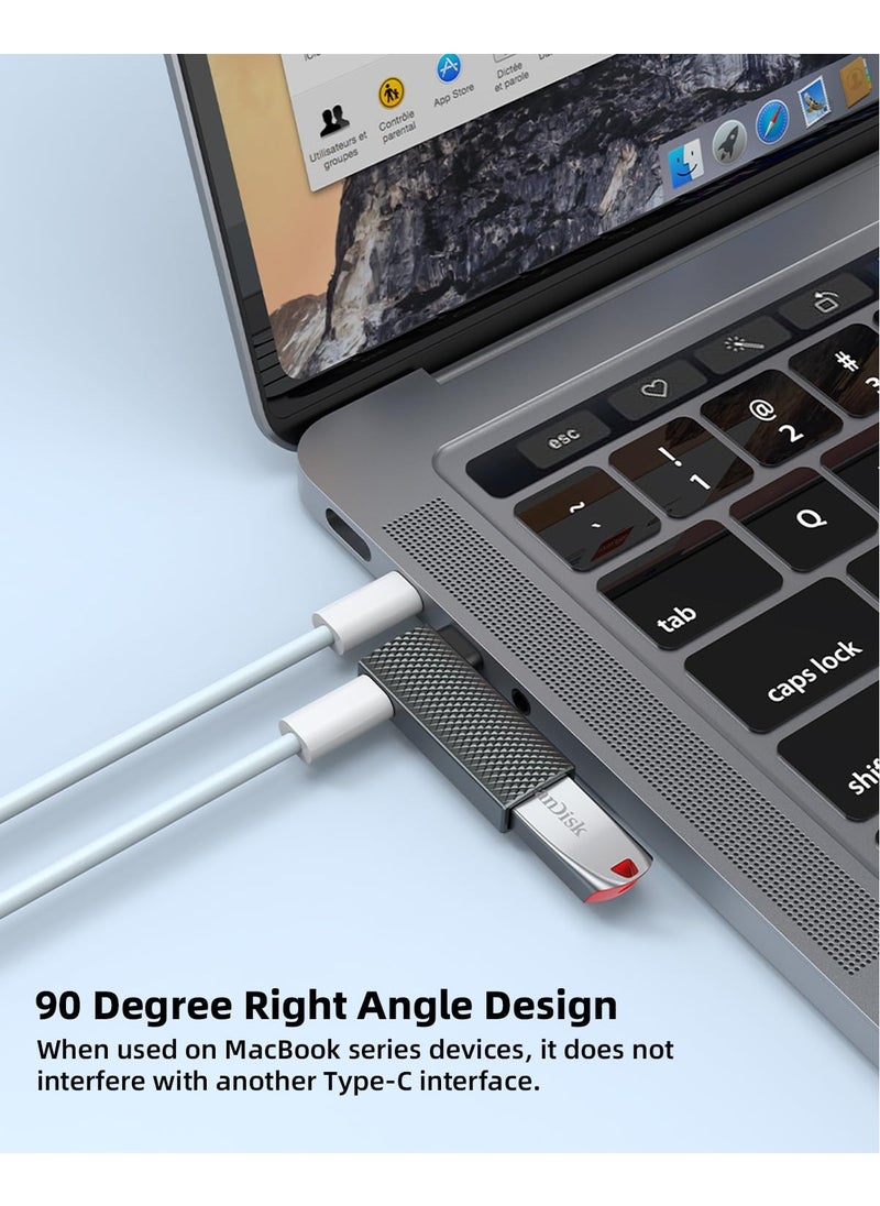 SYOSI 2-in-1 USB C to USB 3.1 Adapter with 100W Type C Charging Port, Thunderbolt 4/3 OTG Converter for Meta Quest 2, Steam Deck, Rog Ally, iPhone 15 Series, iPad, MacBook and More (Space Grey)  - Image 3