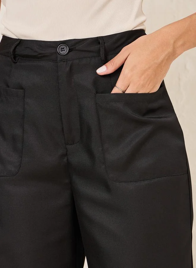 ستايلي High Rise Wide Leg Tailored Pants