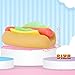 funnysquee Hot Dog Toy 4 Layers Detachable Hot Dogs Burger Stress Relief Stretch and Squeeze Stress Toys Simulation Food Squishies Birthday Gift for Kid Hot Dog - Image 4