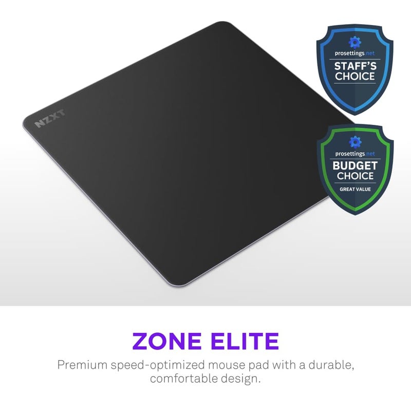 NZXT Zone Elite - Premium XXL Gaming Mouse Pad - Ultra-Smooth Nano-Knit Cloth Surface - Optimized for Speed and Control - Spill-Resistant, Soft Foam Base, Reinforced Low-Profile Stitching - Black - Image 3