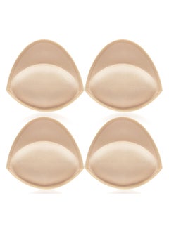 2 Pairs Bra Pads Inserts, Push up Bra Inserts, Sports Bra Pads Inserts Thick Latex Bras Inserts Removable Bra Pads Cups, Breast Enhancer Cups Sewn Edges Bra Padding Insert(L: 11cm , T: 3cm)