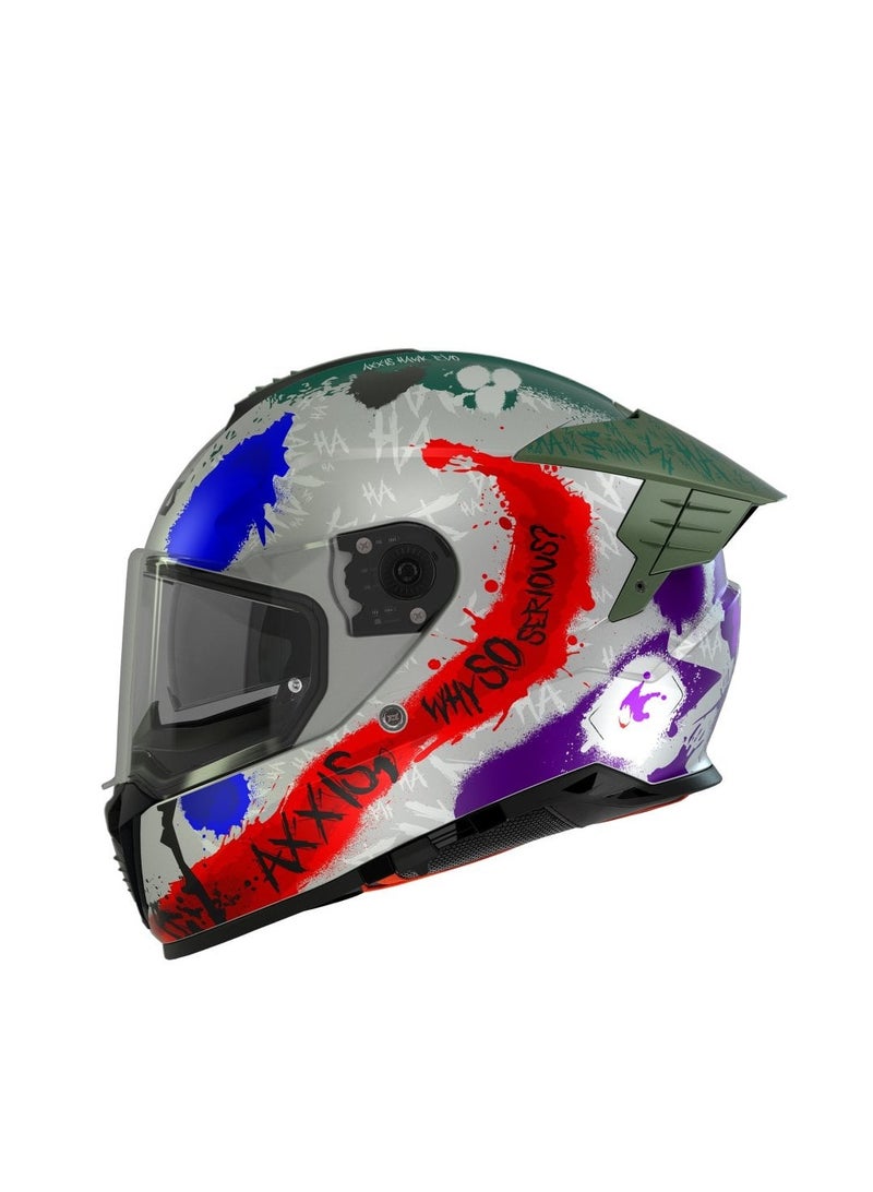AXXIS Hawk Evo SV Joke A2 Matt Grey M 57-58cm Helmet - Image 1