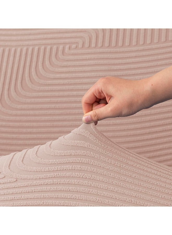 House of Quirk Universal Jacquard Waterproof Thickened Fabric Sofa Cover Soft Touching Cover for Couch Flexible Stretch Sofa Slipcover (One Seater, Pink) - Image 3
