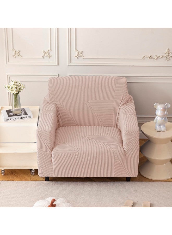 House of Quirk Universal Jacquard Waterproof Thickened Fabric Sofa Cover Soft Touching Cover for Couch Flexible Stretch Sofa Slipcover (One Seater, Pink) - Image 2