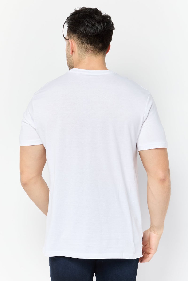 Paul Frank Men Crew Neck Short Sleeves Brand Logo T-Shirt, White  - Image 3