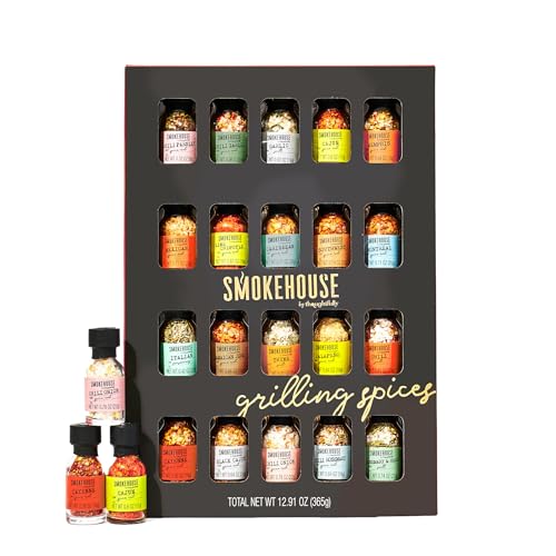 Thoughtfully Grilling Spice Set Gift 20 Mini BBQ Rubs  Seasonings Variety Pack Grill Seasoning Sampler for BBQ Smoker Steak Chicken Burgers Smokehouse by Thoughtfully  Gift Set for Men Dad Fathers Day - Image 1