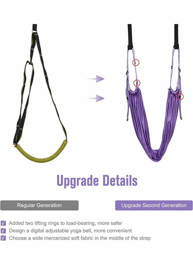 GROIC Low Back Leg Stretch Belt, Leg Stretch Belt Auxiliary Trainer, Aerial Yoga Hammock, Yoga Fitness Belt, Back Bending Split Reversal Belt, Fitness, Dance, Gymnastics Training Accessories  - Image 3