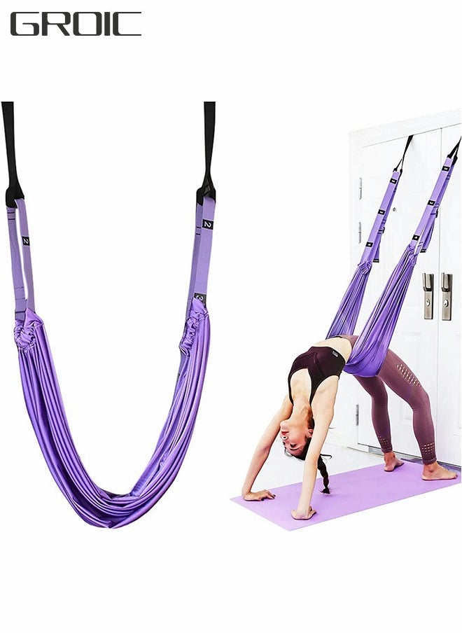 GROIC Low Back Leg Stretch Belt, Leg Stretch Belt Auxiliary Trainer, Aerial Yoga Hammock, Yoga Fitness Belt, Back Bending Split Reversal Belt, Fitness, Dance, Gymnastics Training Accessories  - Image 1