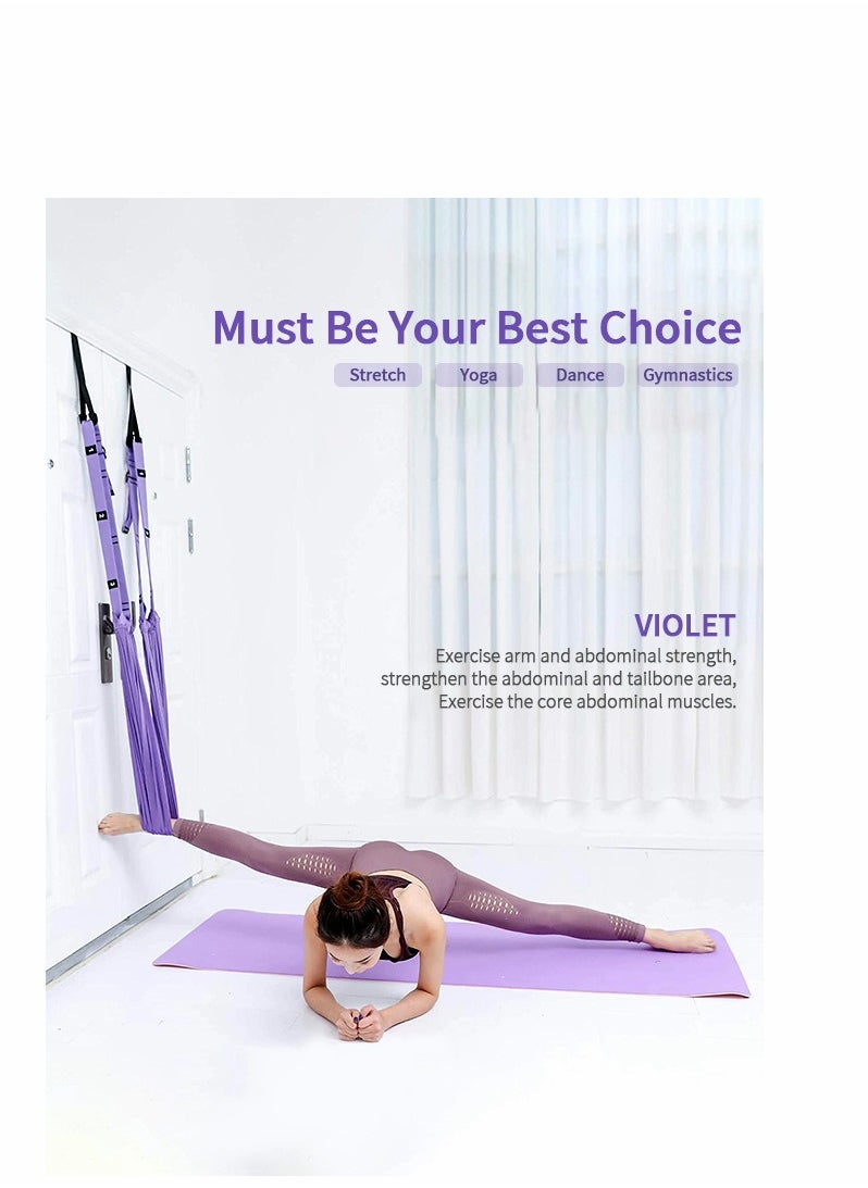 GROIC Low Back Leg Stretch Belt, Leg Stretch Belt Auxiliary Trainer, Aerial Yoga Hammock, Yoga Fitness Belt, Back Bending Split Reversal Belt, Fitness, Dance, Gymnastics Training Accessories  - Image 4