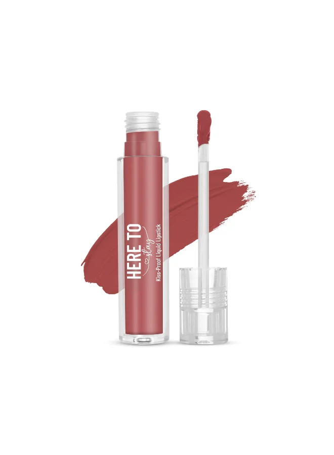 سويس بيوتي Swiss Beauty Select Here To Stay Liquid Matte Lipstick with Kiss-Proof Formula | Infused with Vitamin E | Non-Transfer, Smudgeproof | 12-18 Hrs Stay | Shade - Rust Nude, 3ml |