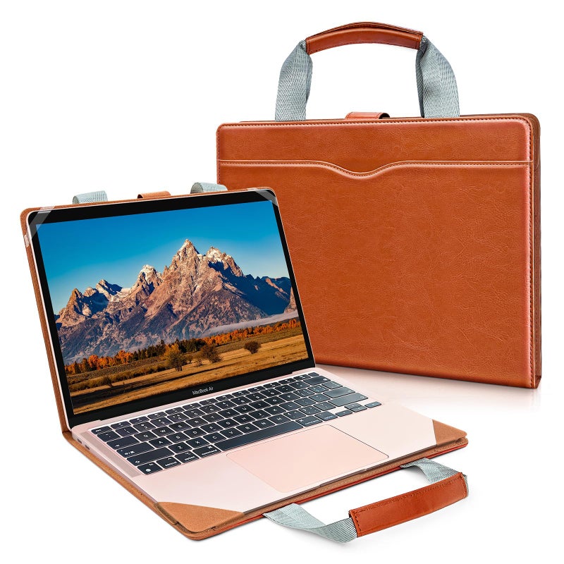 SSSÂ·GRGB Sleeve Case Cover for MacBook Air 13.6 A3113 A2681 M2 M3, MacBook Air 13 A2337 M1/A2179/ A1932, MacBook Pro 13 A2338 (M2 M1)/A2289/A2251/A2159/A1989 /A1708/A1706, MacBook Briefcases, Brown - Image 1