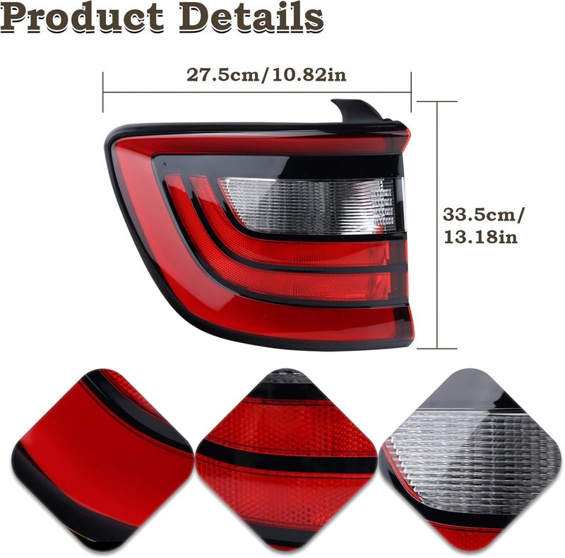 KAMDKI Left Driver Side Outer Tail Light LED Rear Lamp for 2014-2023 Dodge Durango - Image 3
