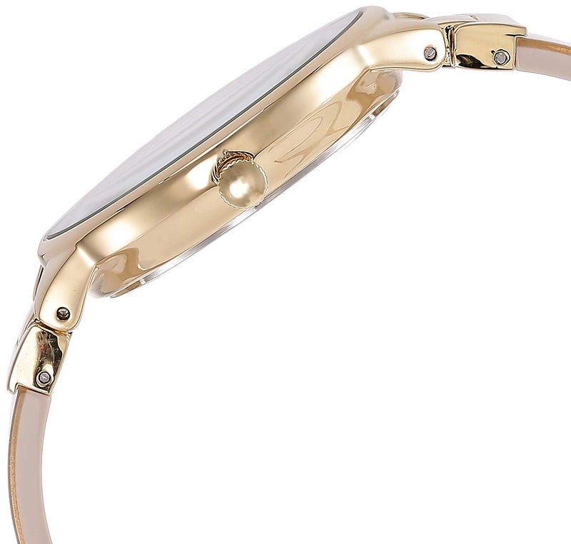 Anne Klein Women's AK/1408CRCR Premium Crystal Accented Cream Bangle Watch - Image 3
