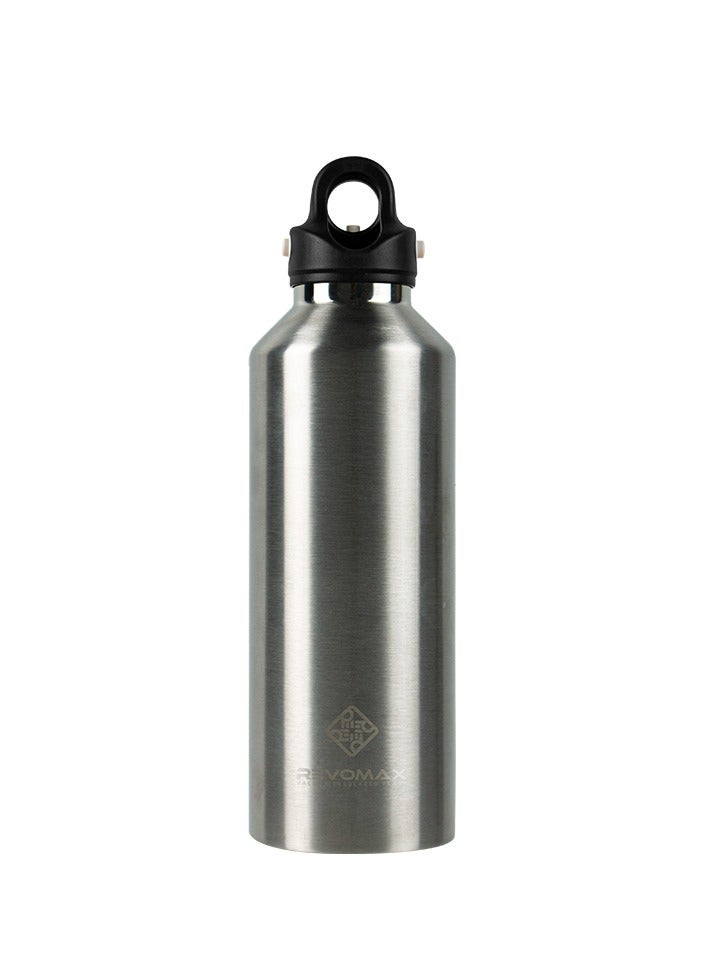 RevoMax Revomax vacuum Insulated Flask with Twist Free CAP, open & close with one hand in one second Galaxy Silver. 32oz/ 950ml  - Image 1