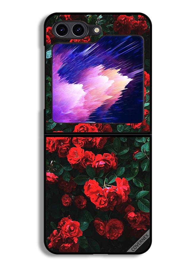 Covernex غطاء حماية لجهاز سامسونج جالكسي Z Flip6 - حديقة الورود - Image 1
