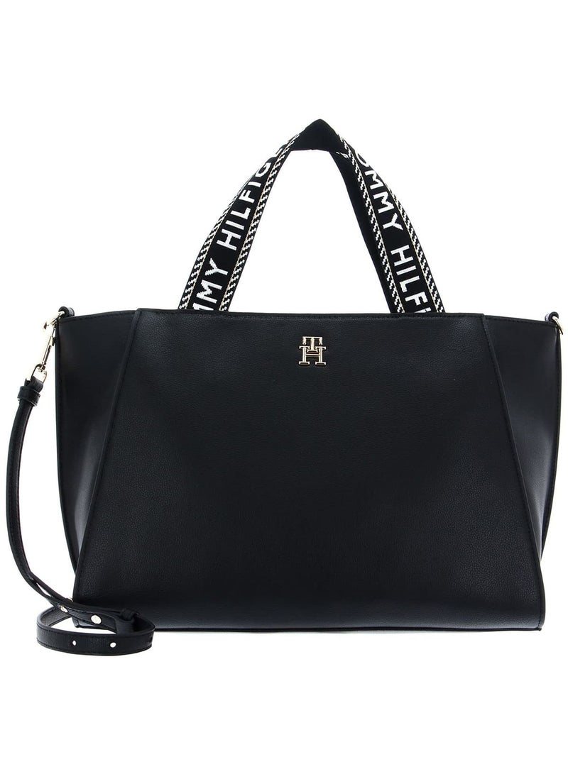 Tommy Icons حقائب يد نسائية سوداء من تومي هيلفيغر Aw0Aw14469 Bds - Image 1