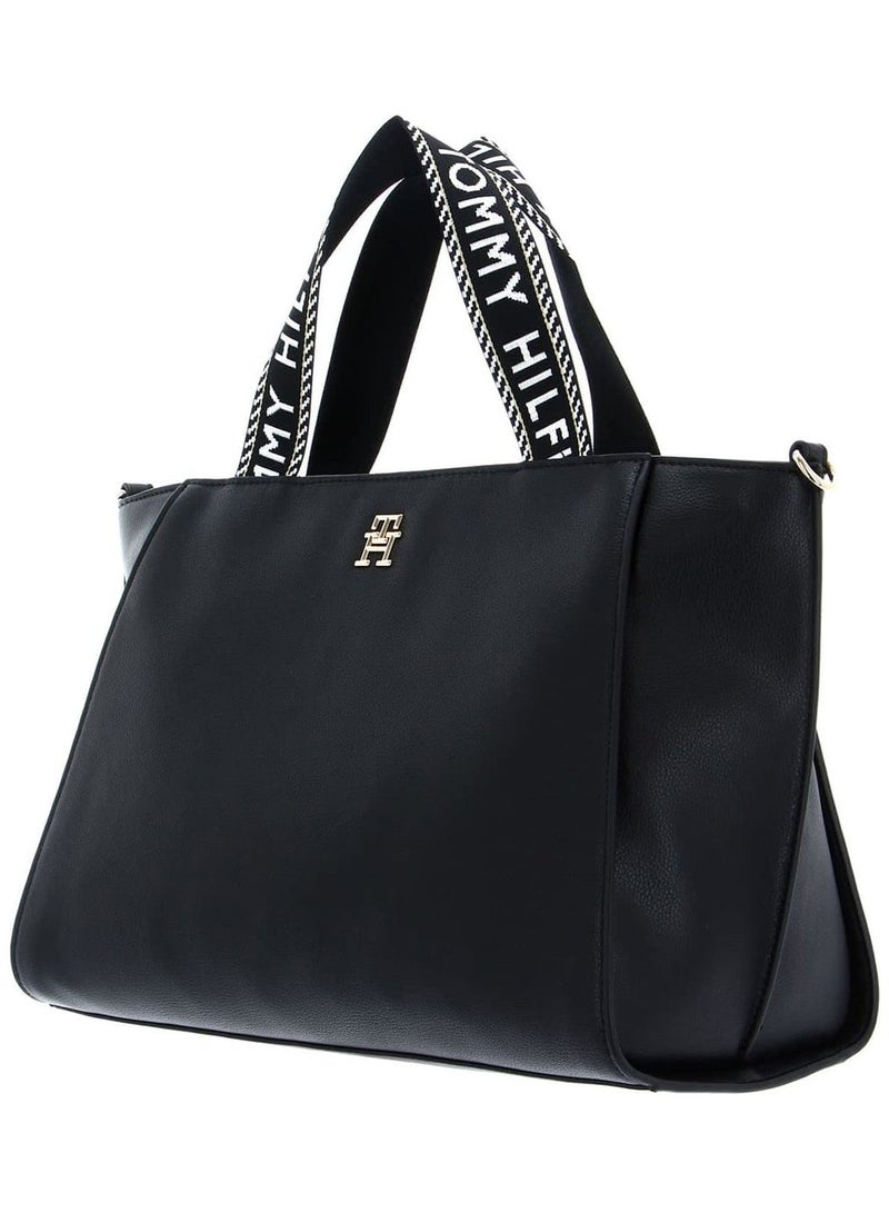 Tommy Icons حقائب يد نسائية سوداء من تومي هيلفيغر Aw0Aw14469 Bds - Image 3