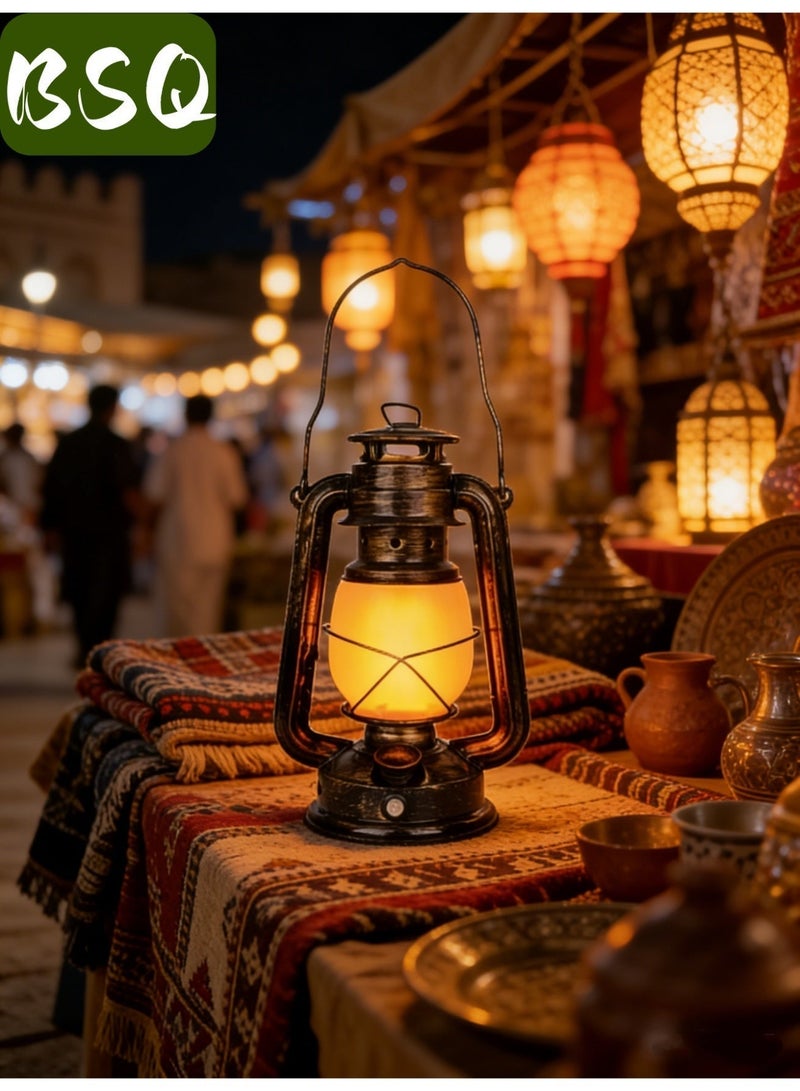 بي إس كيو مصابيح التخييم التي تعمل بالبطارية القديمة | مصابيح التخييم القديمة | الهواء الطلق | المصابيح المحمولة في الهواء الطلق | تأثيرات اللهب ، قابلة لإعادة الشحن ، ثلاثة أوضاع - Image 2