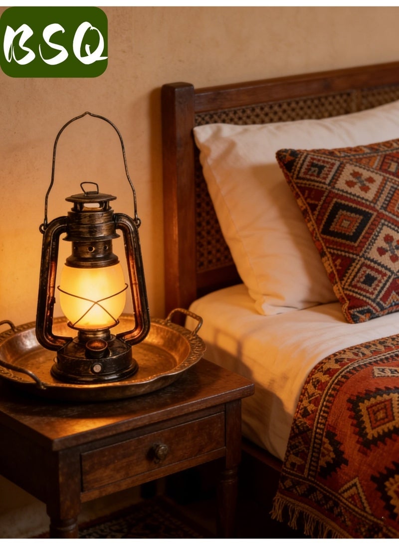 بي إس كيو مصابيح التخييم التي تعمل بالبطارية القديمة | مصابيح التخييم القديمة | الهواء الطلق | المصابيح المحمولة في الهواء الطلق | تأثيرات اللهب ، قابلة لإعادة الشحن ، ثلاثة أوضاع - Image 5