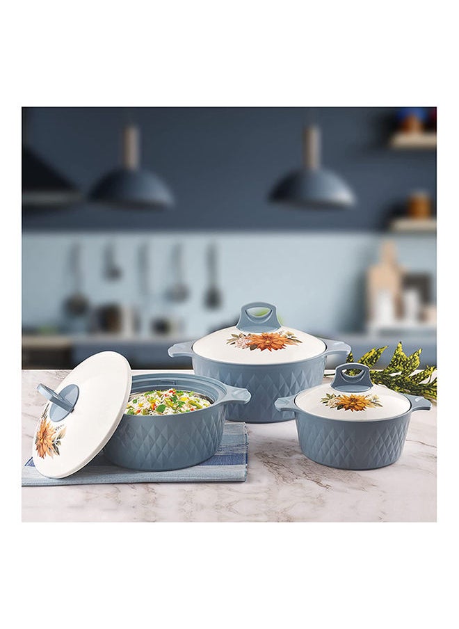Casserole Steel Insulated Hotpot Diamond Blue (5000 Ml)