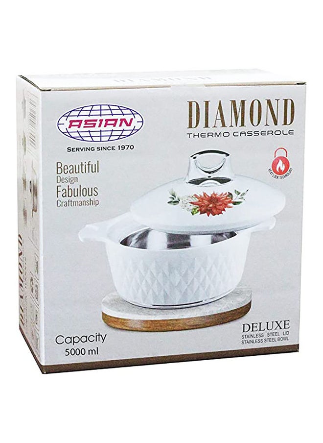 Casserole Steel Insulated Hotpot Diamond Blue (5000 Ml)