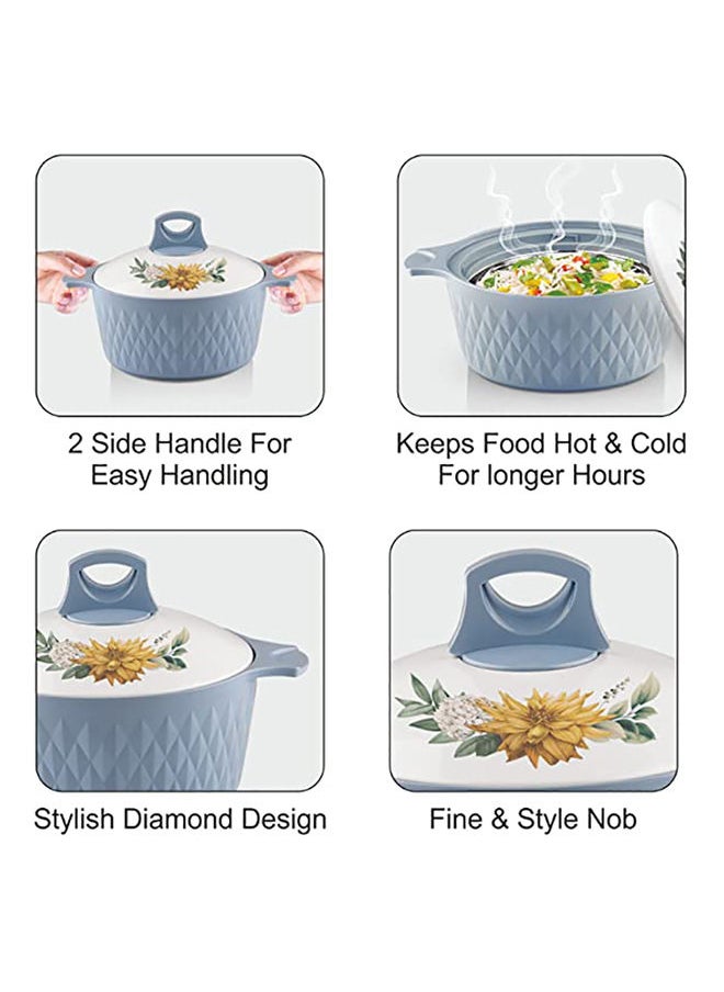 Casserole Steel Insulated Hotpot Diamond Blue (5000 Ml)