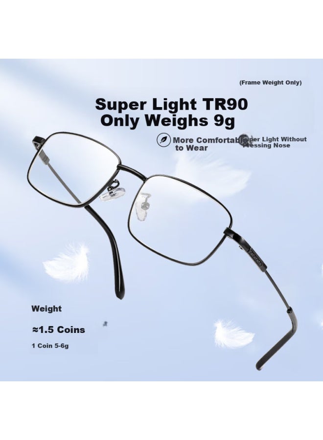 Fenchi Reading Gl For Men And Women, Natural Crystal Lenses, Wear-resistant, Ultra-light Memory Titanium Frame, Business Fashion Presbyopic Gl - Image 2