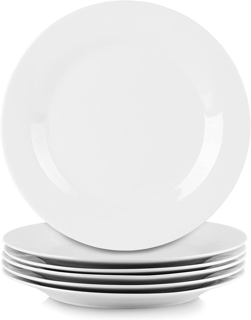 Mn 6 Piece Melamine White Serving Side Plates, Easy to Store, Durable, Shatterproof, Dishwasher Safe Multiple Sizes | Melamine Chip-resistant Plate (6 Inch | 15 cm) - Image 2
