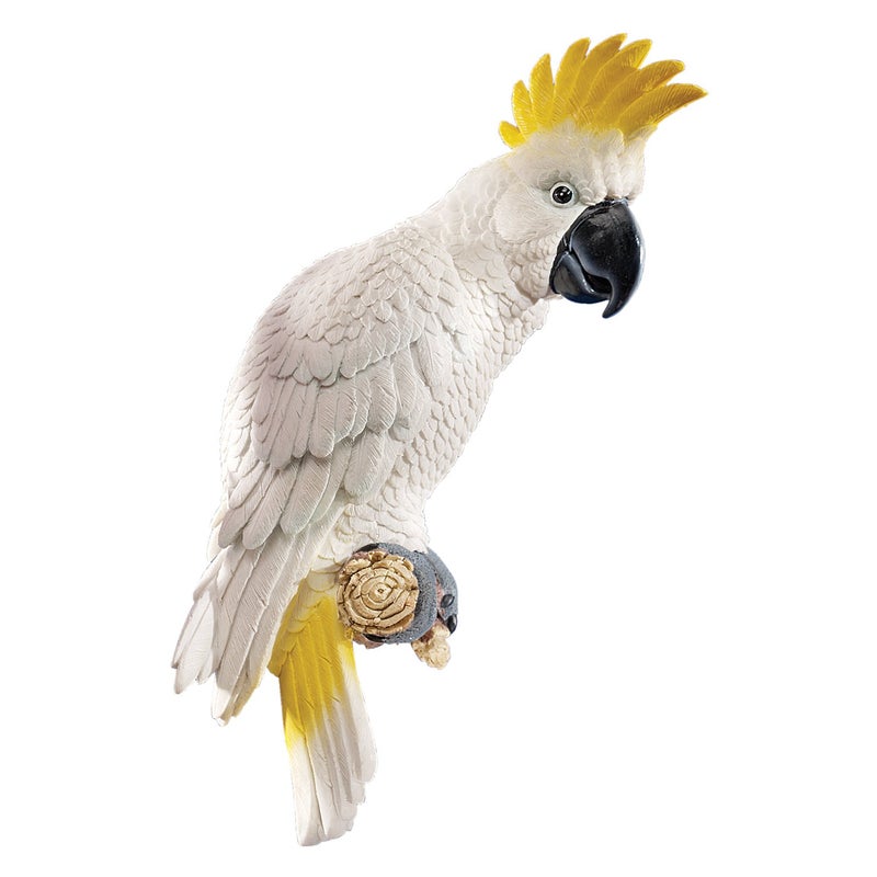 Design Toscano QL119618 Citron Cockatoo Bird Tropical Decor Wall Sculpture, 14 Inch, Polyresin, Full Color, 9.00" x 14.00" - Image 5
