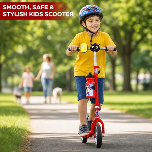 Maanit Power Ranger 2 Wheeler Scooter for Kids with Sipper Stand & Bell (Height Adjustable Scooter Upto 10 Years for Kids) (Red) - Image 3