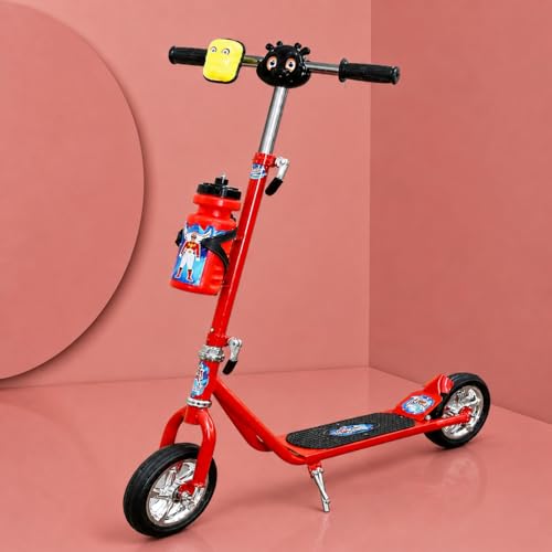 Maanit Power Ranger 2 Wheeler Scooter for Kids with Sipper Stand & Bell (Height Adjustable Scooter Upto 10 Years for Kids) (Red) - Image 1