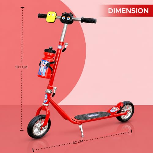 Maanit Power Ranger 2 Wheeler Scooter for Kids with Sipper Stand & Bell (Height Adjustable Scooter Upto 10 Years for Kids) (Red) - Image 2
