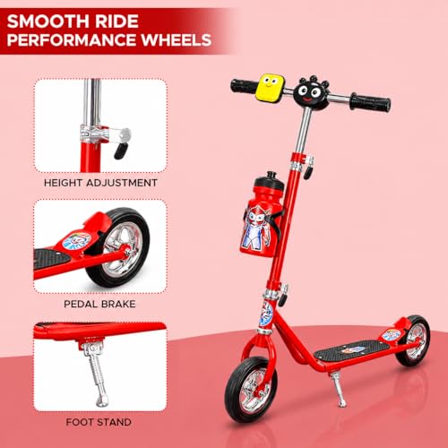 Maanit Power Ranger 2 Wheeler Scooter for Kids with Sipper Stand & Bell (Height Adjustable Scooter Upto 10 Years for Kids) (Red) - Image 5