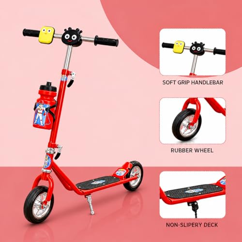 Maanit Power Ranger 2 Wheeler Scooter for Kids with Sipper Stand & Bell (Height Adjustable Scooter Upto 10 Years for Kids) (Red) - Image 4
