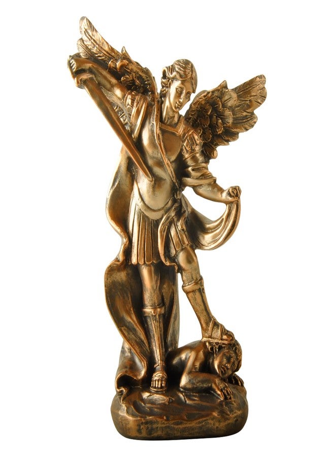 ENNAS San Miguel Arcangel Statue - St. Michael Angel Figurine, Resin Statue Antique Bronze Finish Sculpture, Ideal for Collectors and Religious Decor - Image 1