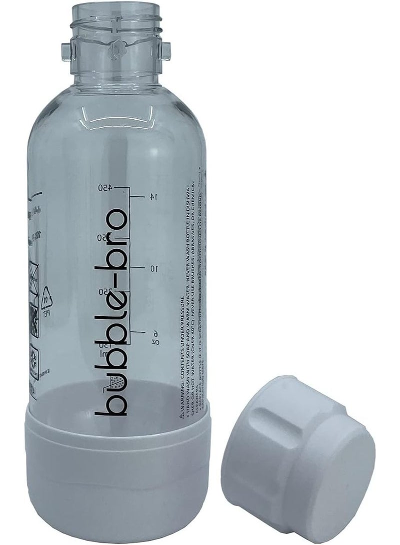 bubble-bro Versa Soda Maker Family Pack - with 2 x 60L CO2 Cylinders, 1 x additional 1L bottle & 2 x 500ml bottles - carbonate any drink (White) - Image 5