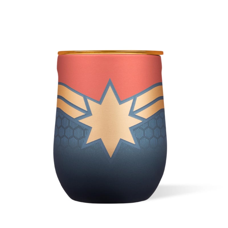 Corkcicle Stemless Insulated Wine Glass Tumbler Beverages Cold 6 Hours Hot 3 Hours Stainless Steel EasyGrip Summer Drinkware Gift Keeps Drinks Ice 12 oz Captain Marvel - Image 2