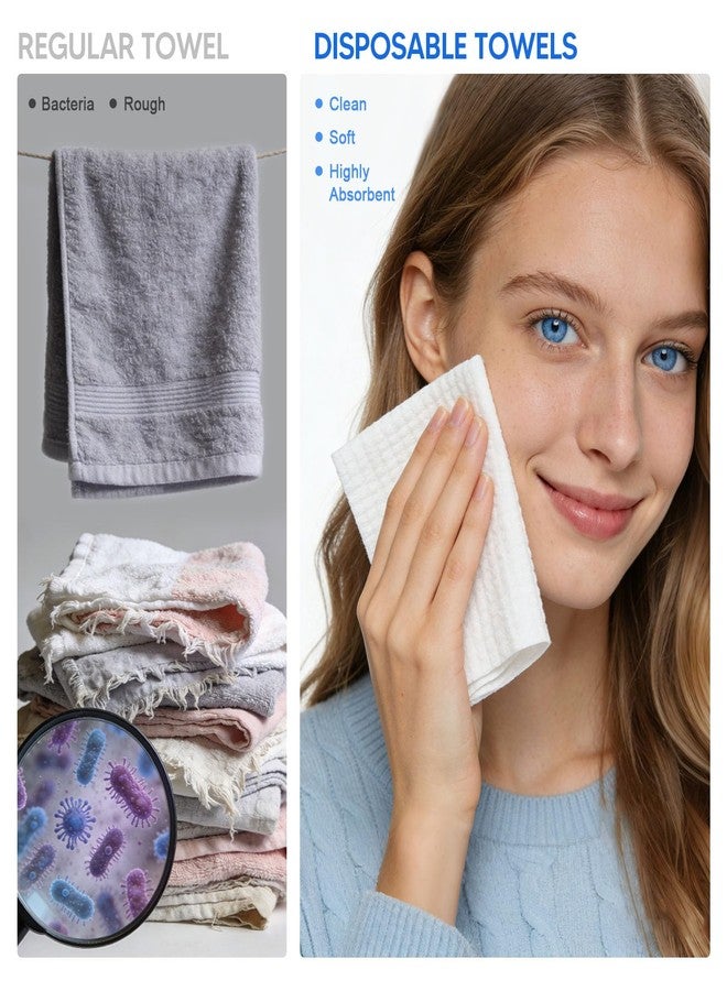 KODAMO Disposable Face Towels, 50 Count Ultra Soft Biodegradable Facial Cleansing Cloths, Lint-Free Makeup Remover Cloth in Paper Box - Image 5