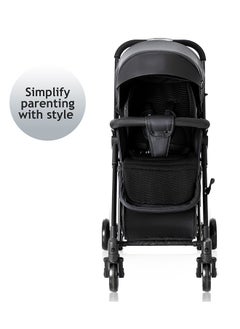 TEKNUM Stroller Plus Rocker With Orange Styler Fashion Diaper Bag - Black  - Image 5