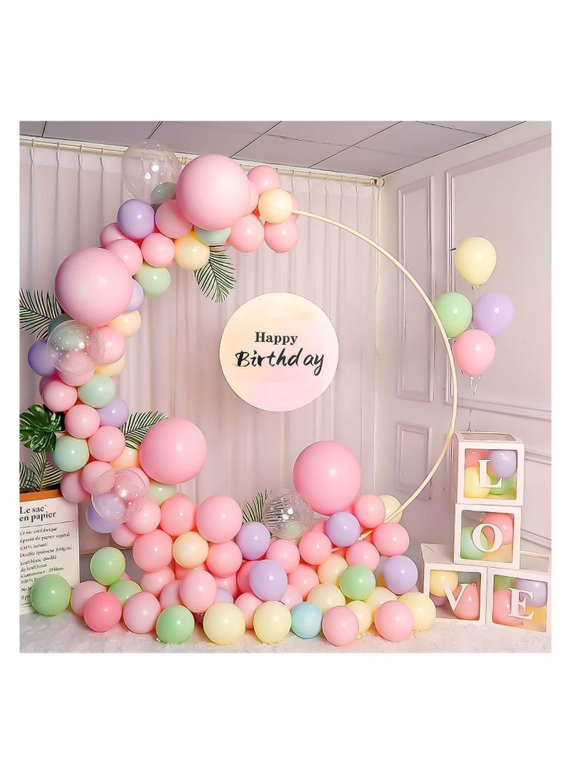 Dubkart 100 Pack 10 Inch Macaron Color Balloons - Assorted Candy Color Balloons for Party, Birthday, Wedding and Decorations - Image 5