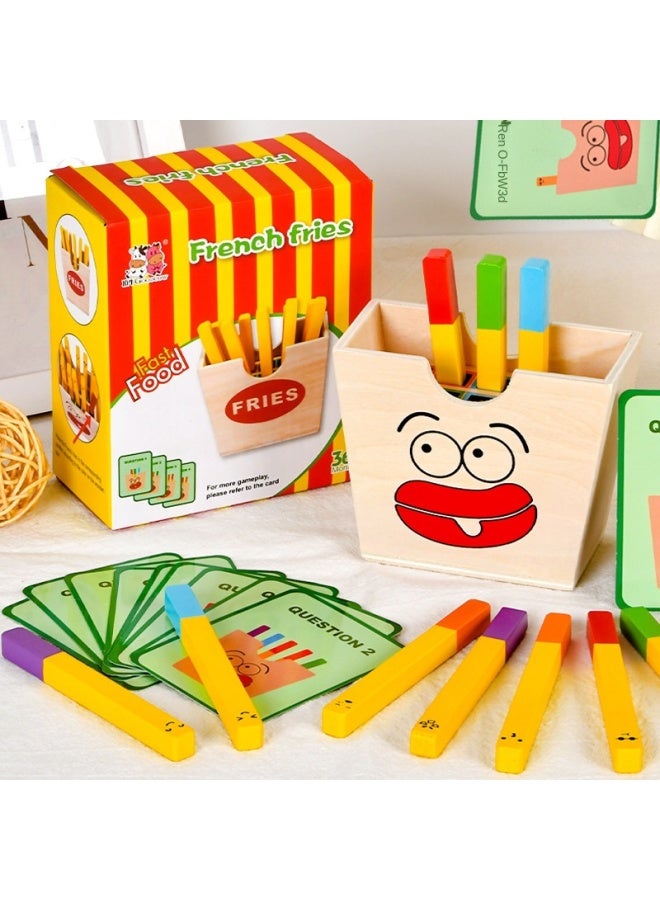 لعبة الهمبرغر الخشبية المحاكية للأطفال، لعبة تركيب البطاطس والساندويتش، لعبة مونتيسوري التعليمية للتعرف على الطعام - Image 3