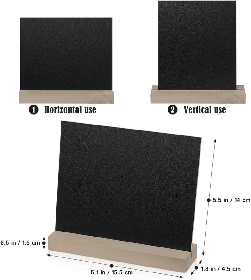 klarako 5 Sets Mini Chalkboard Signs, Mini Blackboards with Stands Message Board Signs Small Blackboard Menu Boards Kitchen Chalkboard for Wedding Birthday Bar Party Event Decoration - Image 3