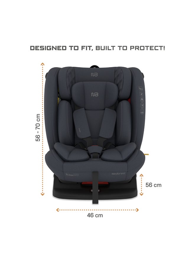neobreez I-Eroca All-In-One Convertible Baby Infant Toddler Child Car Seat, Latest I-Size Ecer129,  Recline & Adjustable, Memory Foam,  Injection Mold, Forward & Rear Facing,  Group 0/1/2/3 0-36 Kg, 0-12Years  - Image 2