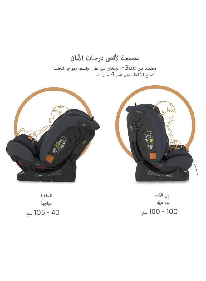neobreez I-EROCA All-In-One Convertible Travel Baby Toddler Kids Child Boys Girls Car Seat, I-Size ECER129, Recline&Adjustable, Memory Foam, Injection Mold, Forward&Rear Facing, 0-36 Kg, 0-12Yrs, Group 0/1/2/3
