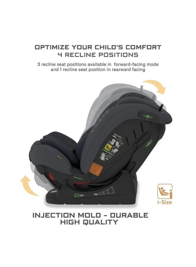 neobreez I-EROCA All-In-One Convertible Travel Baby Toddler Kids Child Boys Girls Car Seat, I-Size ECER129, Recline&Adjustable, Memory Foam, Injection Mold, Forward&Rear Facing, 0-36 Kg, 0-12Yrs, Group 0/1/2/3